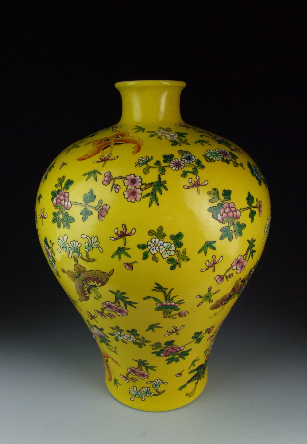 Chinese Antique Yellow Glazed Porcelain Vase with Butterfly eBay