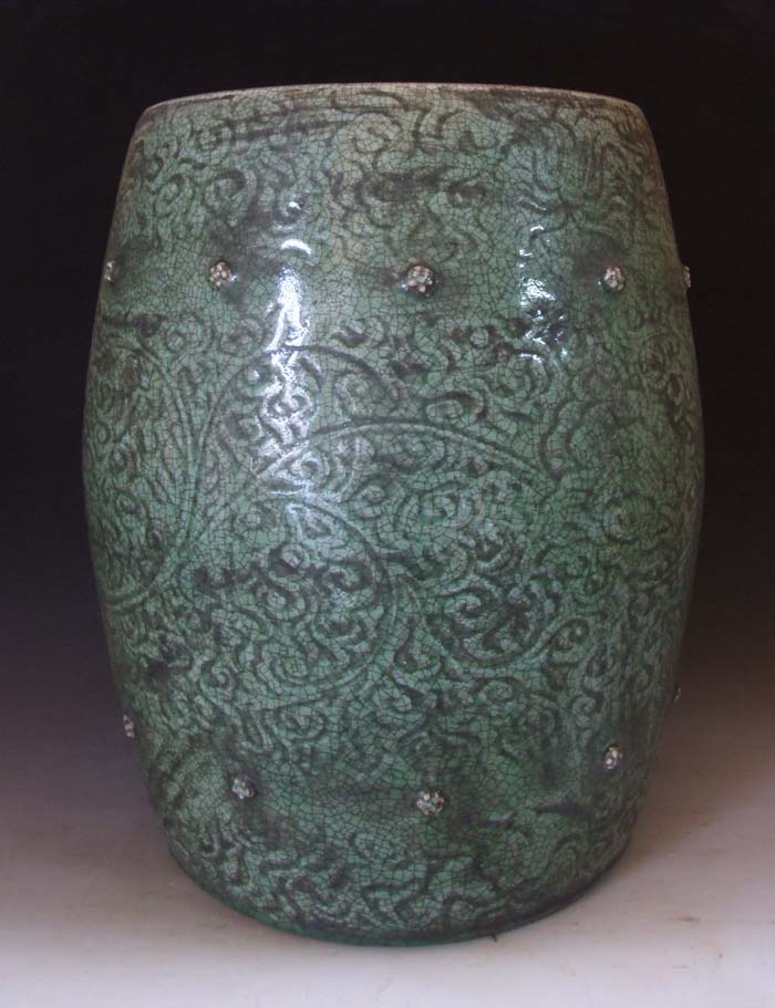 Ming Dynasty Longquan Ware Porcelain Garden Stool With Coiled ...