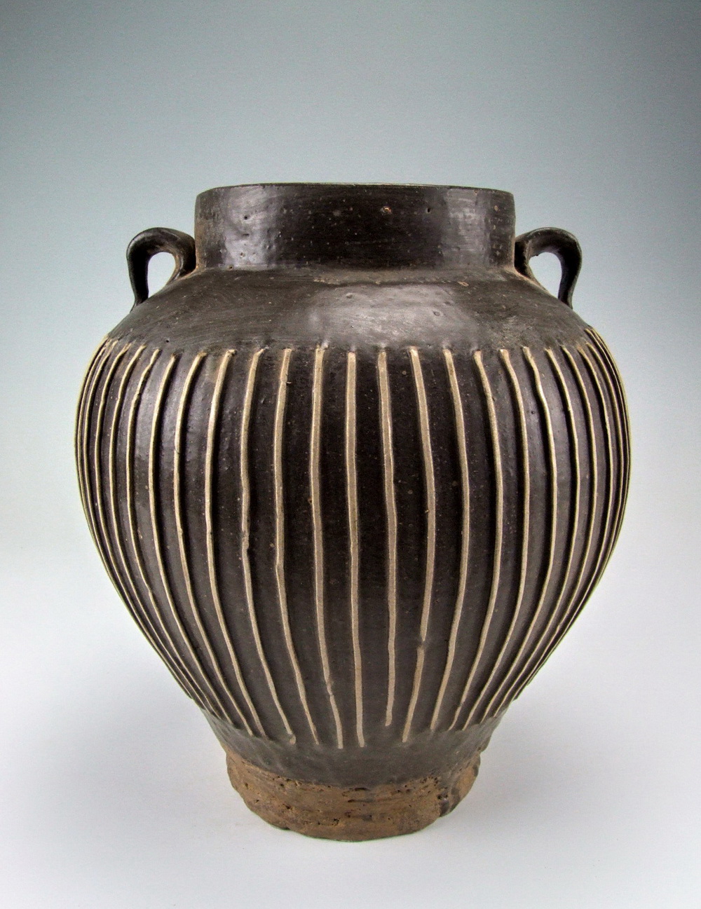 SONG DYNASTY CIZHOU WARE PORCELAIN RIBBED VASE WITH 2 HANDLES eBay