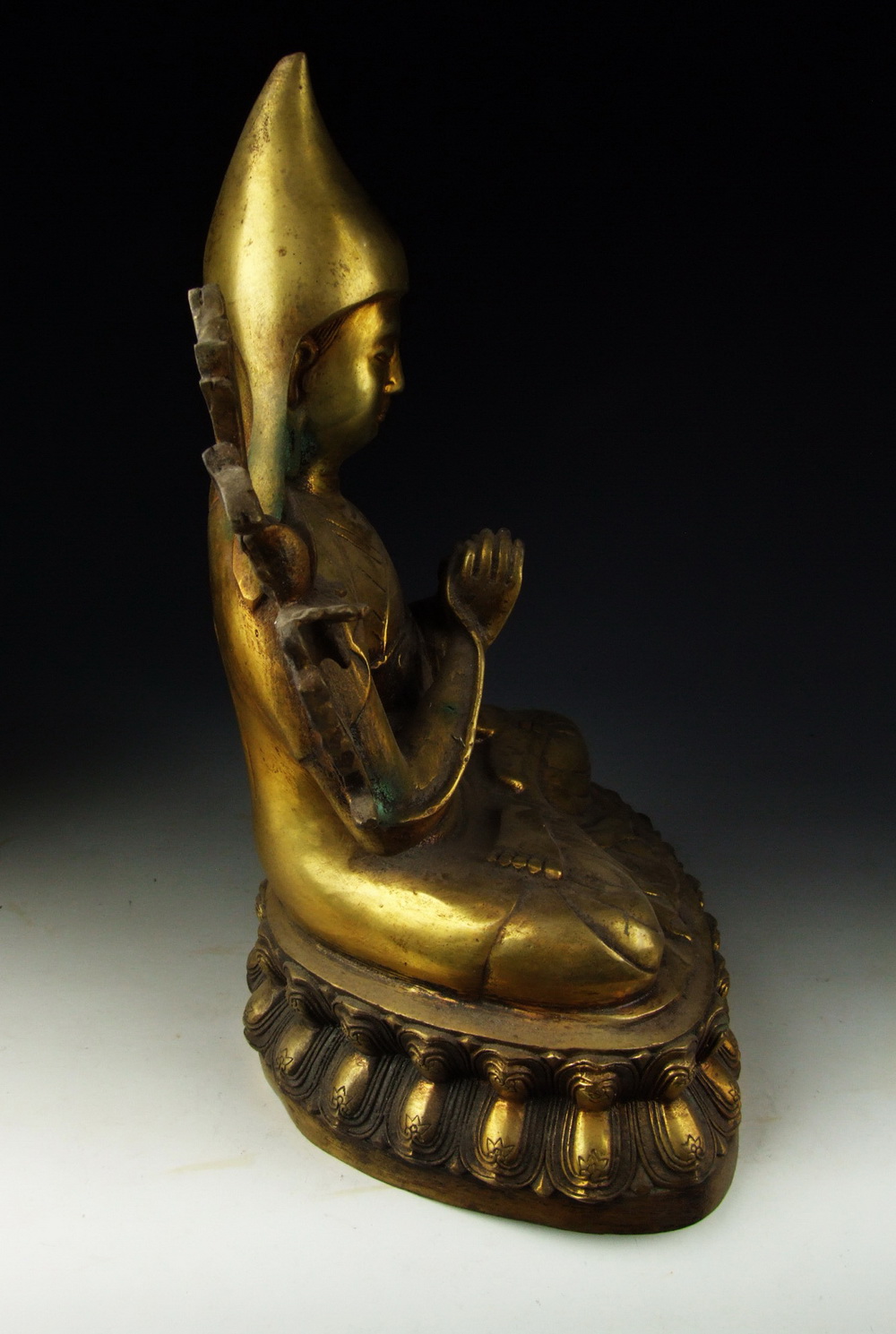 Chinese Antique Gilt Bronze Tibetan Buddha Statue eBay
