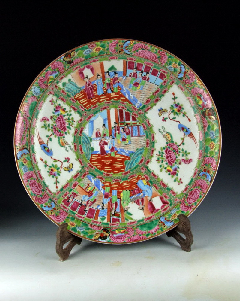 19C QING DYNASTY GUANGCAI EXPORT PORCELAIN PLATE | eBay